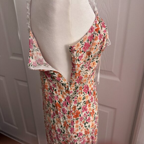 Floral Lace Trim Summer Dress (Size M) - Picture 12 of 14